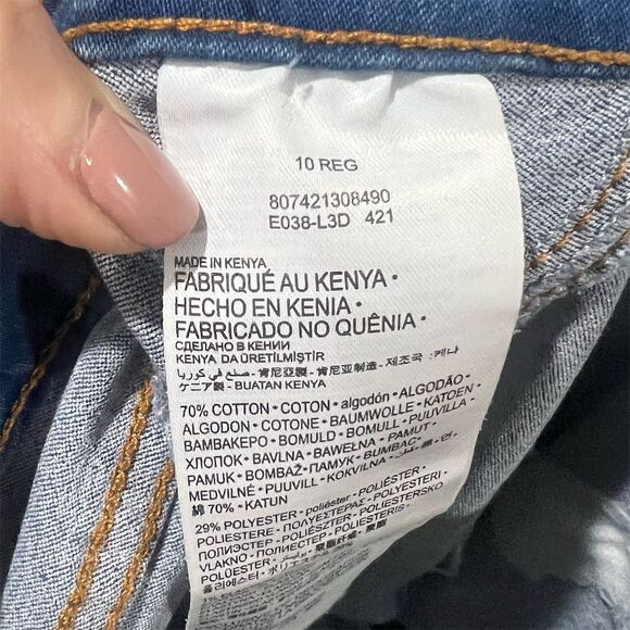 Levi's Girl's Size 10G Blue Distressed Pull-On Jegging Jeans - Picture 9 of 9